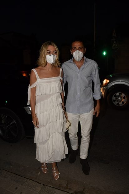 Marta Ortega y Carlos Torretta en la preboda de Carlos Cortina y Carla Vega-Penichet./Gtres