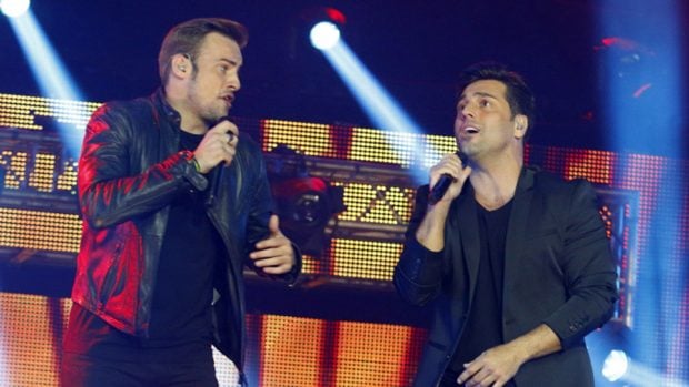&Aacute;lex Casademunt y David Bustamante en una imagen de archivo./Gtres
