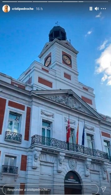 Cristina Pedroche ha visitado el edificio de la Real Casa de Correos / Instagram