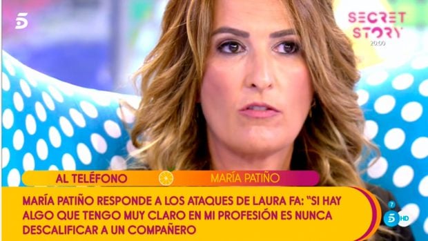Laura Fa ha contestado a Mar&iacute;a Pati&ntilde;o / Telecinco