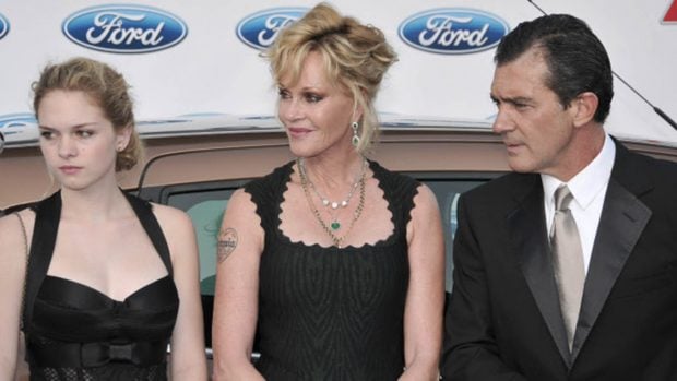 Stella del Carmen, Melanie Griffith y Antonio Banderas en una imagen de archivo./Gtres