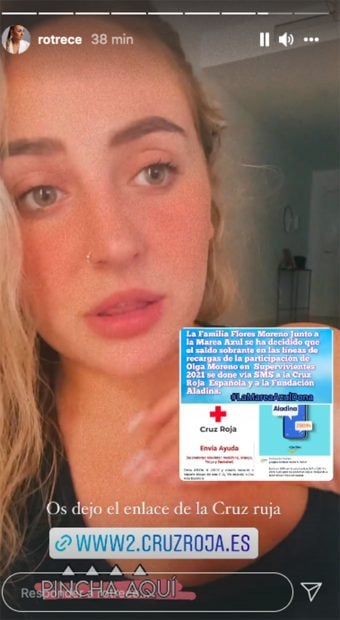 Roc&iacute;o Flores da las pautas que va a seguir para donar el dinero./Instagram @rotrece
