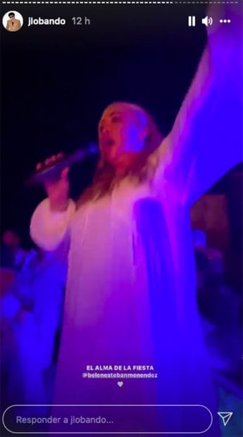 Bel&eacute;n Esteban se convirti&oacute; en el alma de la fiesta en la boda de su amiga, Anabel Pantoja./@jlobando