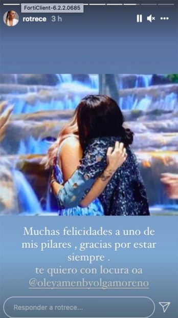 Roc&iacute;o Flores ha felicitado a Olga Moreno a trav&eacute;s de Instagram./Instagram @rotrece