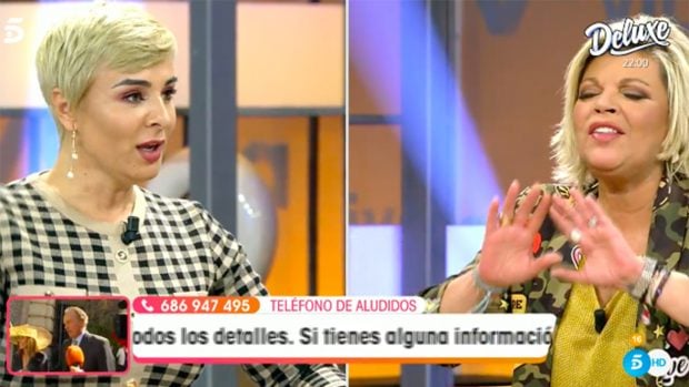 Ana Mar&iacute;a Ald&oacute;n y Terelu Campos, enfrentadas en 'Viva la Vida'./Telecinco