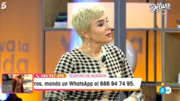 Ana Mar&iacute;a Ald&oacute;n ha vivido una tarde de tensi&oacute;n en el plat&oacute; de 'Viva la Vida'./Telecinco