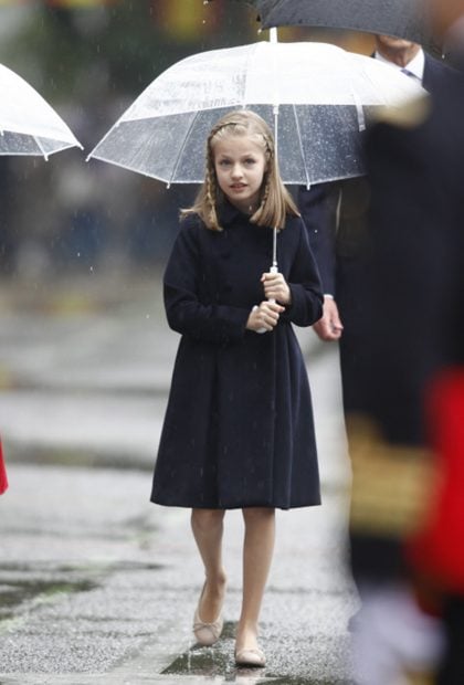 Fue en 2014, meses despu&eacute;s de la coronaci&oacute;n del Rey Felipe VI cuando las nietas de la Reina Sof&iacute;a estuvieron en la Fiesta Nacional./Gtres