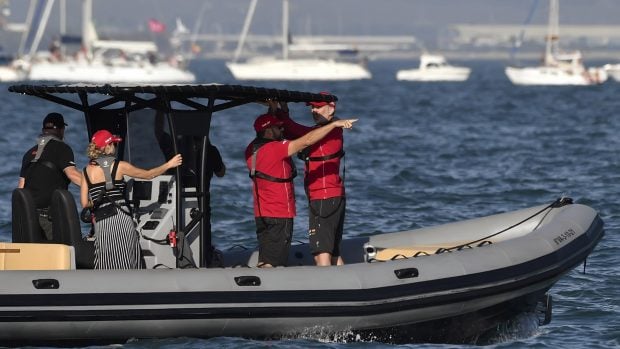 Su Majestad se ha mostrado ilusionado por poder presenciar 'in situ' la competici&oacute;n de catamaranes voladores m&aacute;s r&aacute;pidos del mundo./Gtres