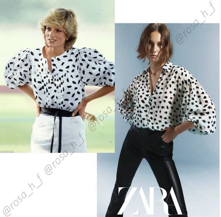 Zara versiona una blusa al m&aacute;s puro estilo Lady Di por un precio irresistible