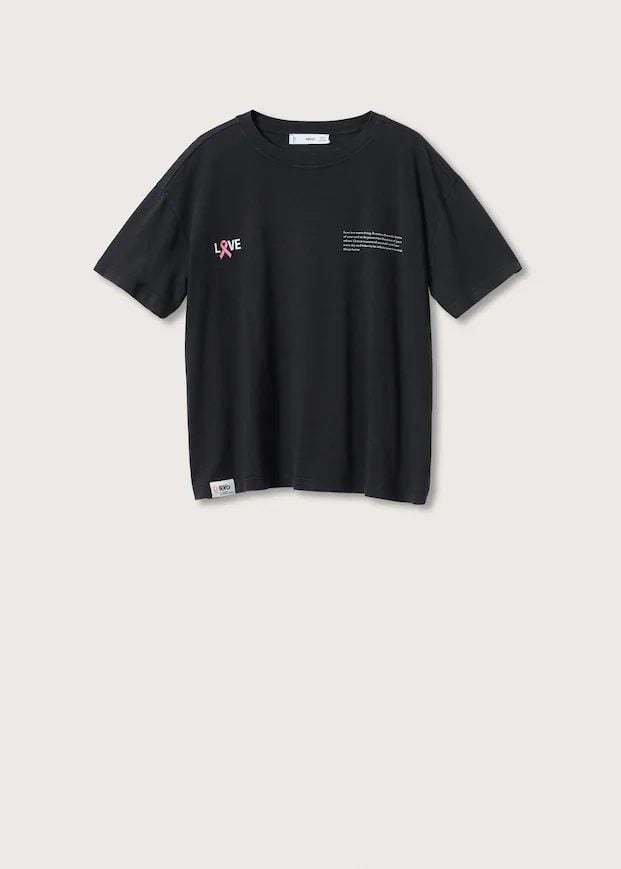 La camiseta solidaria de Mango que comprar en el d&iacute;a mundial contra el c&aacute;ncer de mama