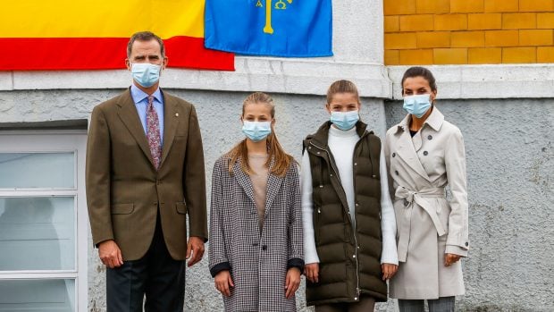 La Familia Real espa&ntilde;ola en Asturias en 2020./Gtres