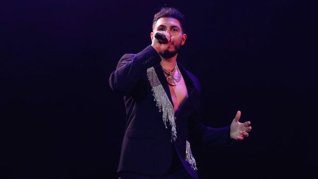 Omar Montes en uno de sus conciertos en Madrid./Gtres