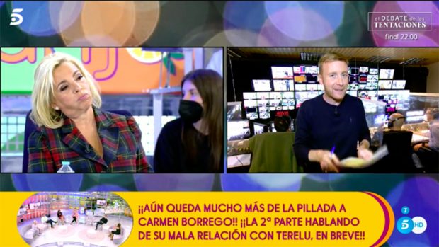 Carmen Borrego, disgustada./'S&aacute;lvame'
