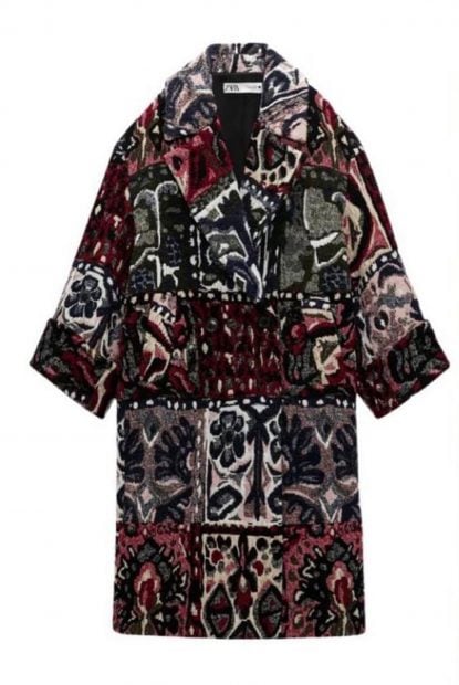 Abrigo patchwork Zara