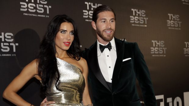 Sergio Ramos y Pilar Rubio en un photocall / Gtres