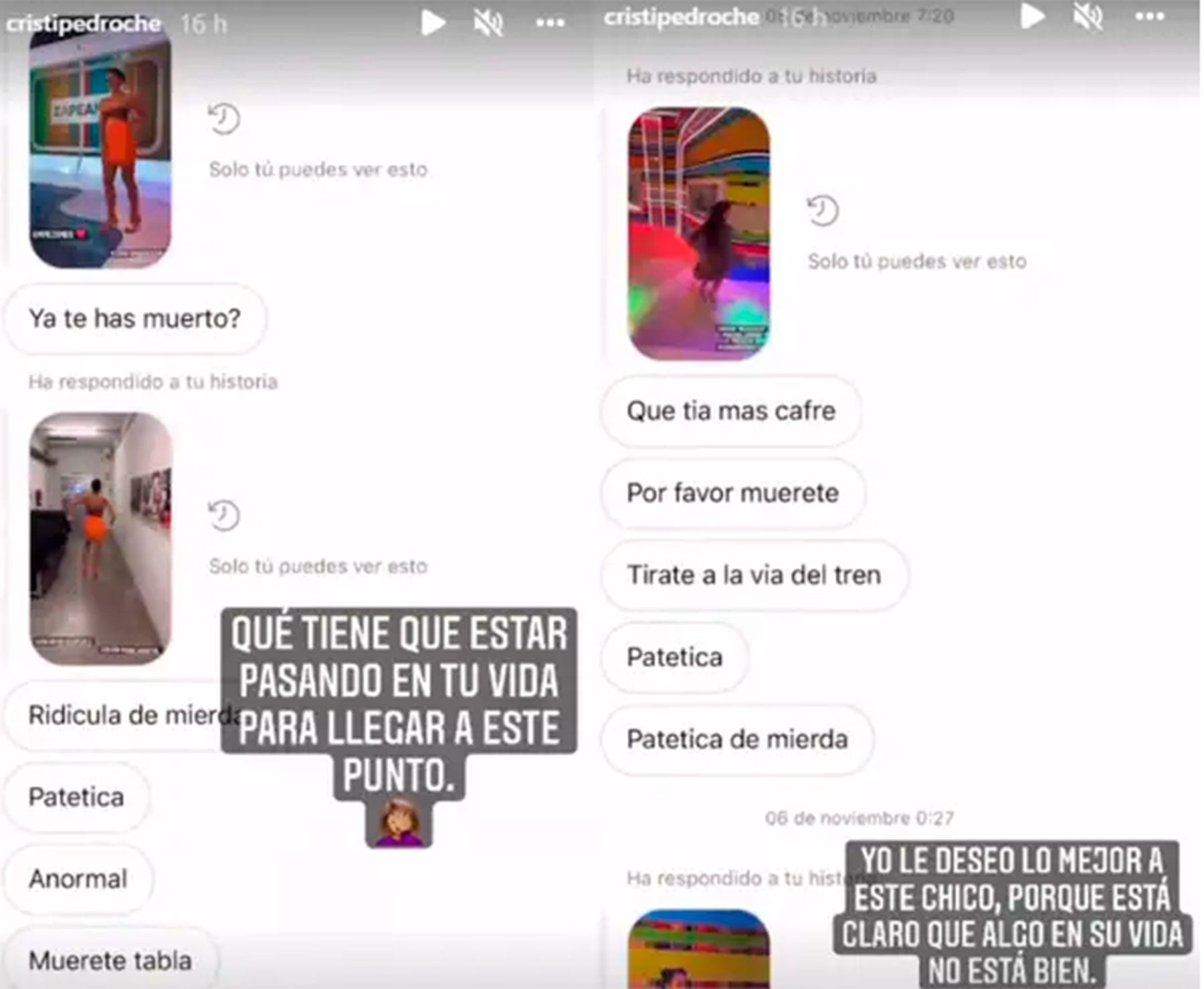 Cristina Pedroche denuncia el acoso en redes / Instagram
