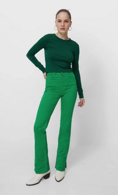 Total look verde Stradivarius