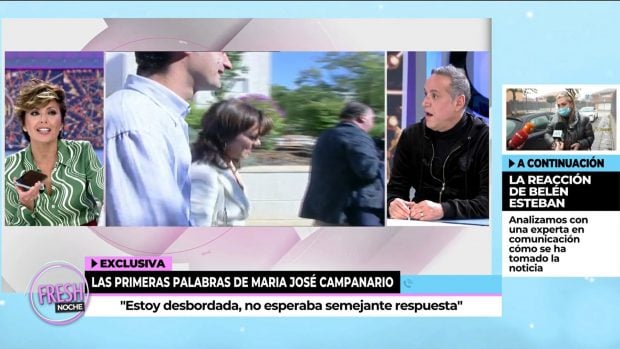 Mar&iacute;a Jos&eacute; Campanario hablando con 'Ya son las ocho' / Telecinco