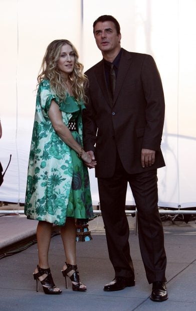 Sarah Jessica Parker y Chris North, juntos grabando./Gtres