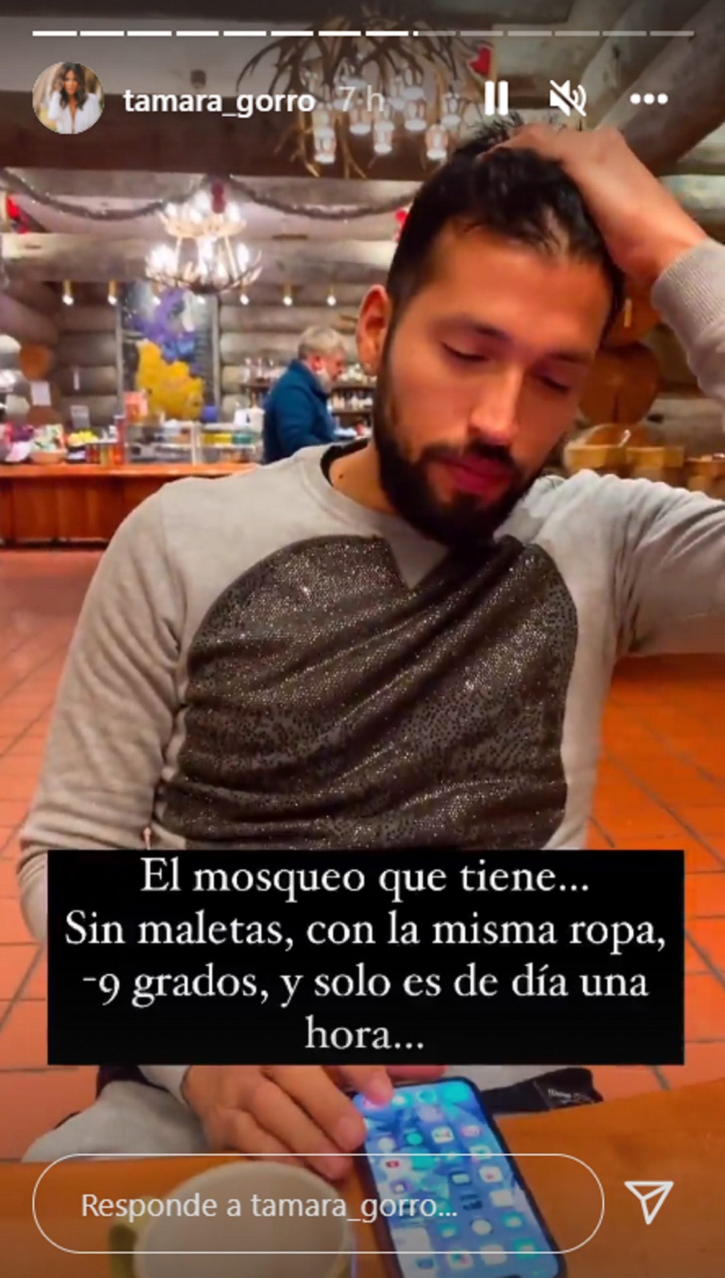 Ezequiel Garay, enfadado / Instagram