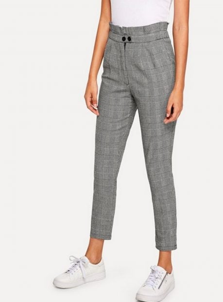 Pantal&oacute;n con un estampado pr&iacute;ncipe de Gales./Shein