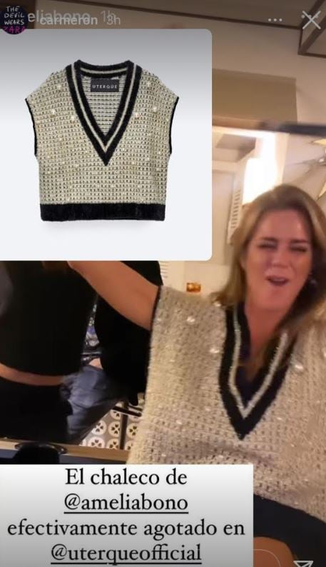 Amelia Bono consigue la combinaci&oacute;n perfecta con este chaleco de Uterq&uuml;e