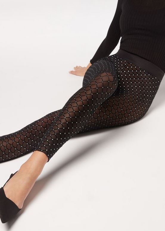 Los leggins con brillo de Calzedonia para ir c&oacute;moda esta Navidad