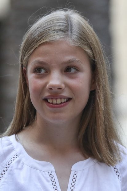 La infanta Sof&iacute;a antes de llevar ortodoncia./Gtres