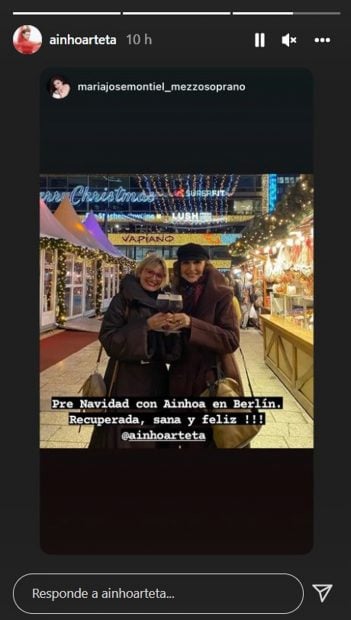 Ainhoa Arteta y Mar&iacute;a Jos&eacute; Montiel / Instagram