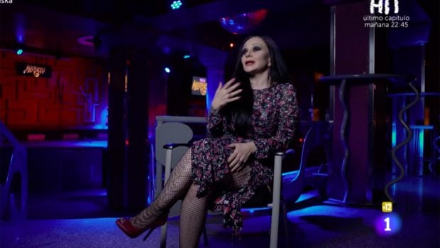 Alaska en el plat&oacute; de 'Lazos de sangre'./TVE