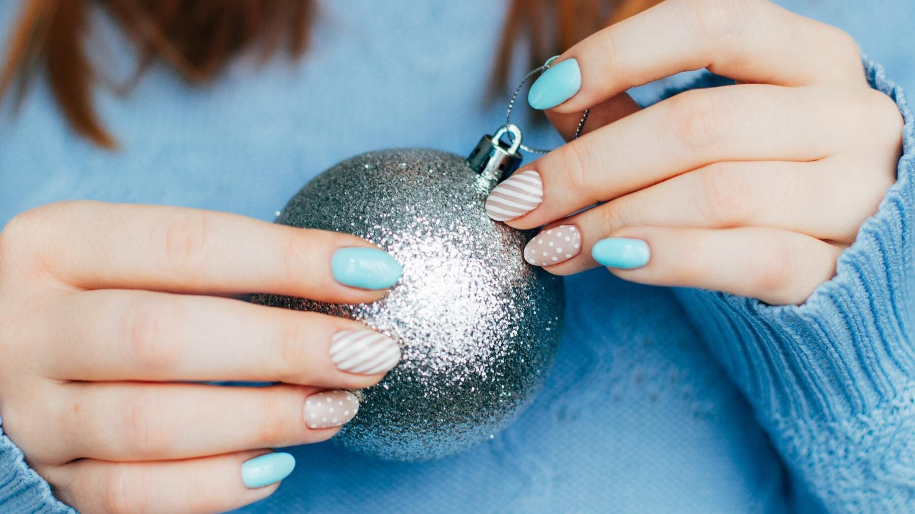 uñas navidad