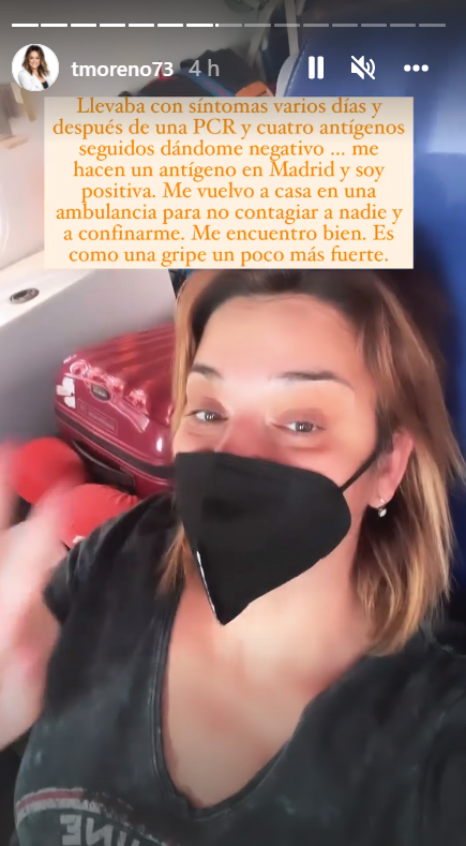 To&ntilde;i Moreno, positivo en Covid-19 / Instagram
