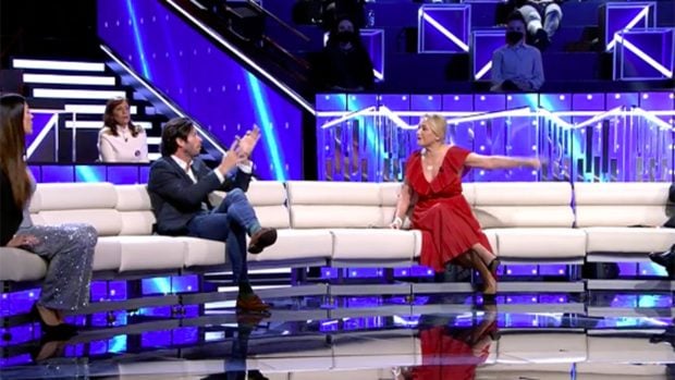 Luc&iacute;a Pariente en el plat&oacute;/Telecinco