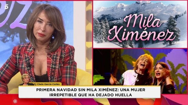 Mar&iacute;a Pati&ntilde;o hablando con Chelo Garc&iacute;a-Cort&eacute;s en Socialit&eacute; / Telecinco