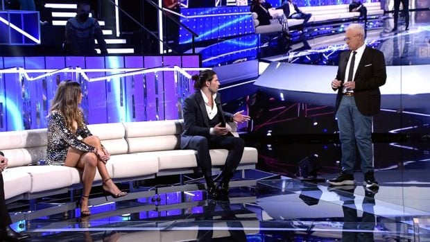 Cristina Porta, Luca y Jordi Gonz&aacute;lez en plat&oacute; / Telecinco