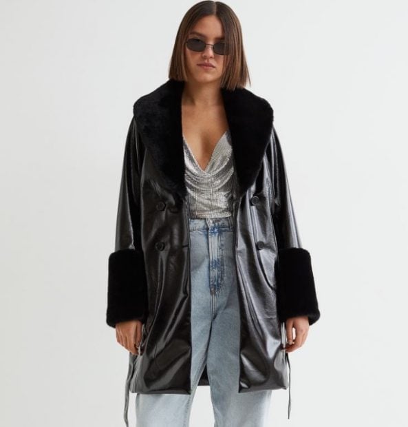 Abrigo charol H&M