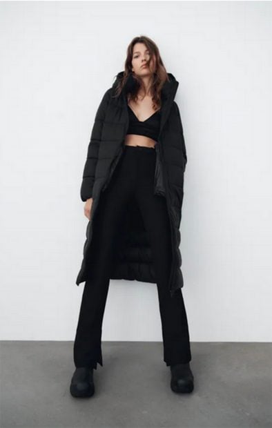 Abrigo acolchado de Zara./Zara