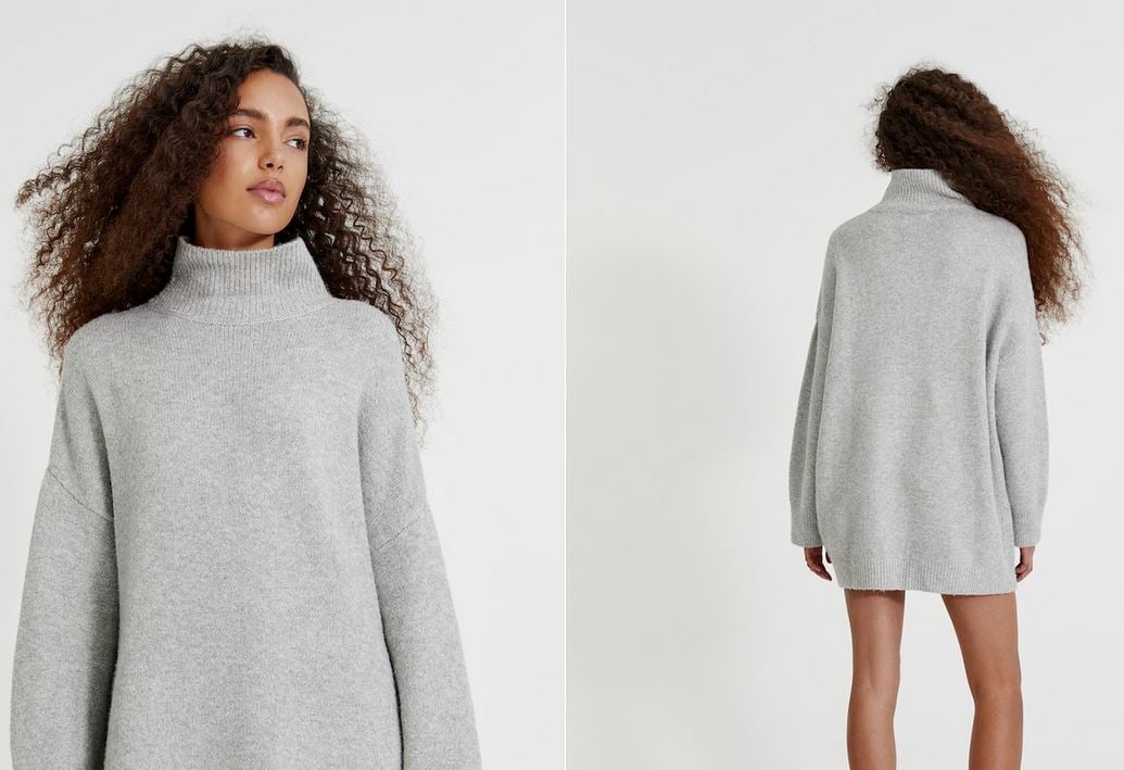 El vestido de punto de Pull&Bear para combinar con unas botas altas