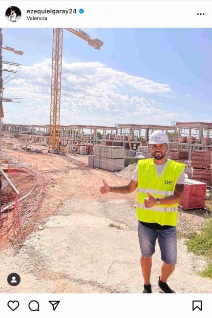 Ezequiel Garay en un proyecto / Instagram