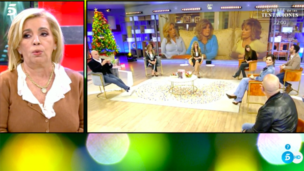 Carmen Borrego hablando de su conflicto familiar./Telecinco