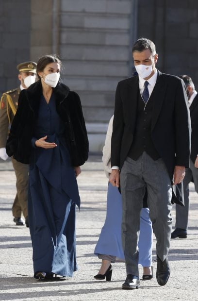 Do&ntilde;a Letizia y Pedro S&aacute;nchez en la Pascua Militar / Gtres