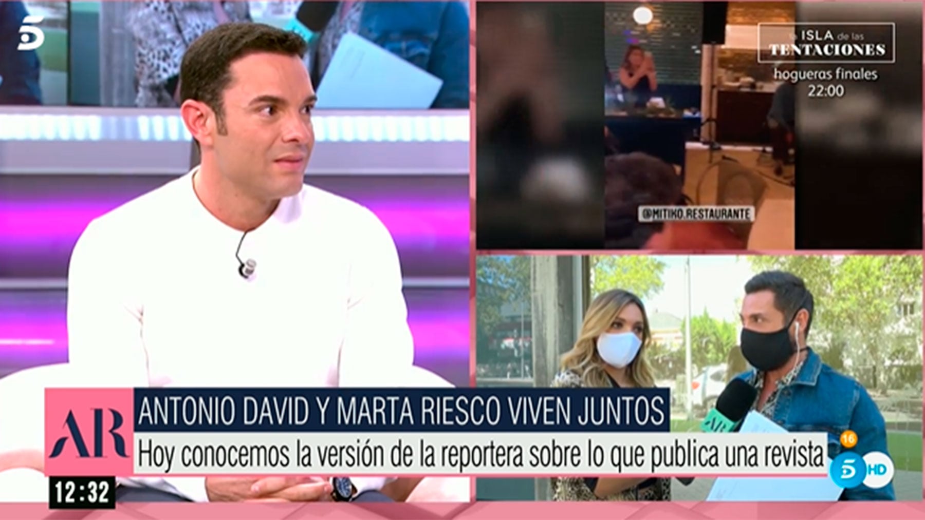 Antonio Rossi, explicando la conversaci&oacute;n con Marta Riesco. / Gtres