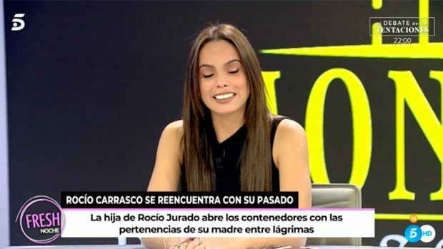 Gloria Camila en el plat&oacute;./Telecinco