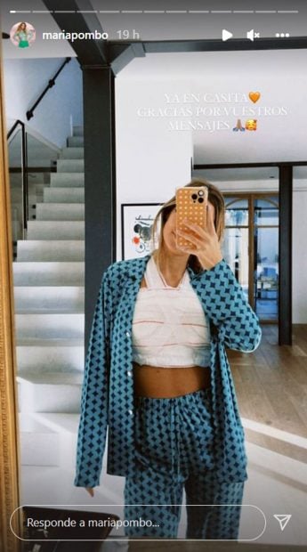 Mar&iacute;a Pombo con el pecho vendado / Instagram