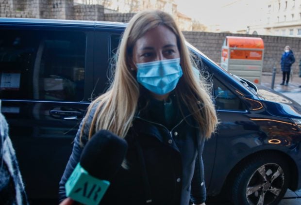 Ainhoa Armentia con la prensa / Gtres