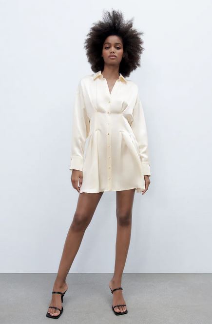 El vestido camisero de Zara para combinar con chaleco