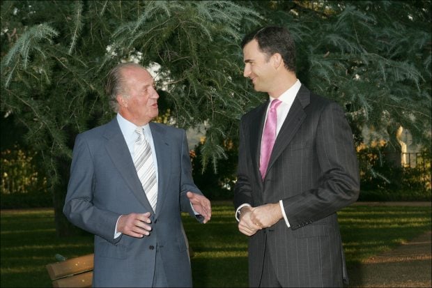 Los Reyes Juan Carlos y Felipe
