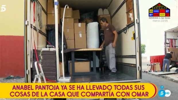 Mudanza de Anabel Pantoja./Telecinco