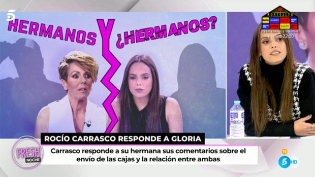Gloria Camila ha respondido a su hermana, Roc&iacute;o Carrasco./Telecinco