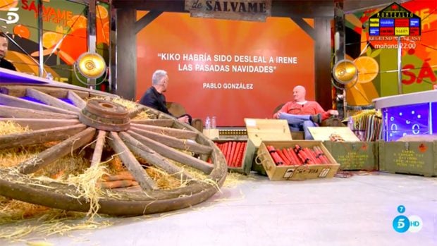 Kiko Hern&aacute;ndez y Pablo Gonz&aacute;lez en 'S&aacute;lvame'./Telecinco
